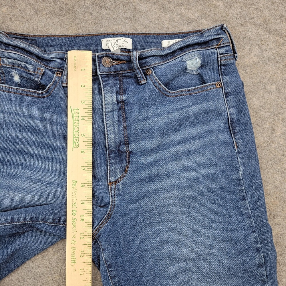 sofia by sofia vergara High-Rise Straight Leg Jeans - Medium Blue - Picture 5 of 8